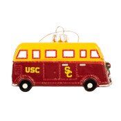 USC Trojans SC Interlock Blown Glass Winnebago Ornament